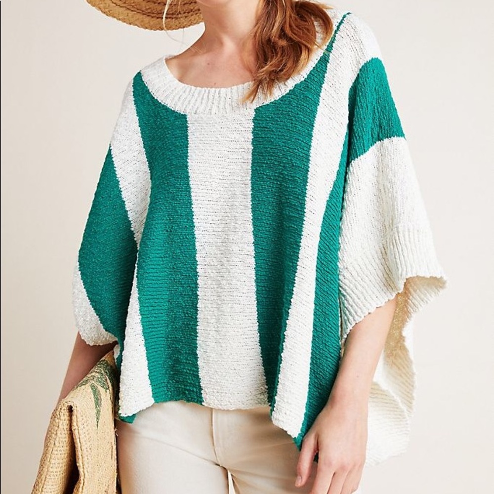 Callahan Striped Knit Poncho
